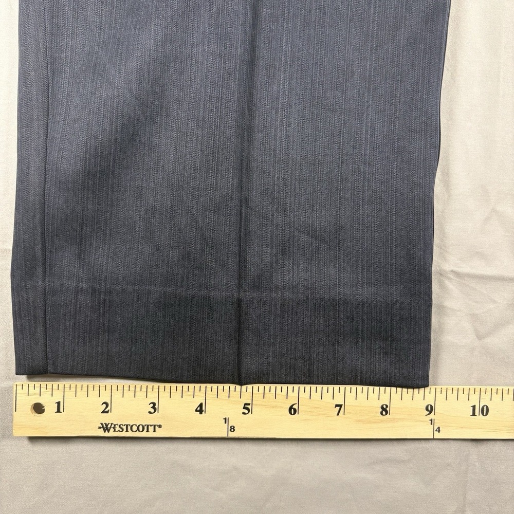 Tommy Bahama Dress Pants Mens 42x34 Navy Silk Rayon Herringbone Flat Front - Picture 11 of 12